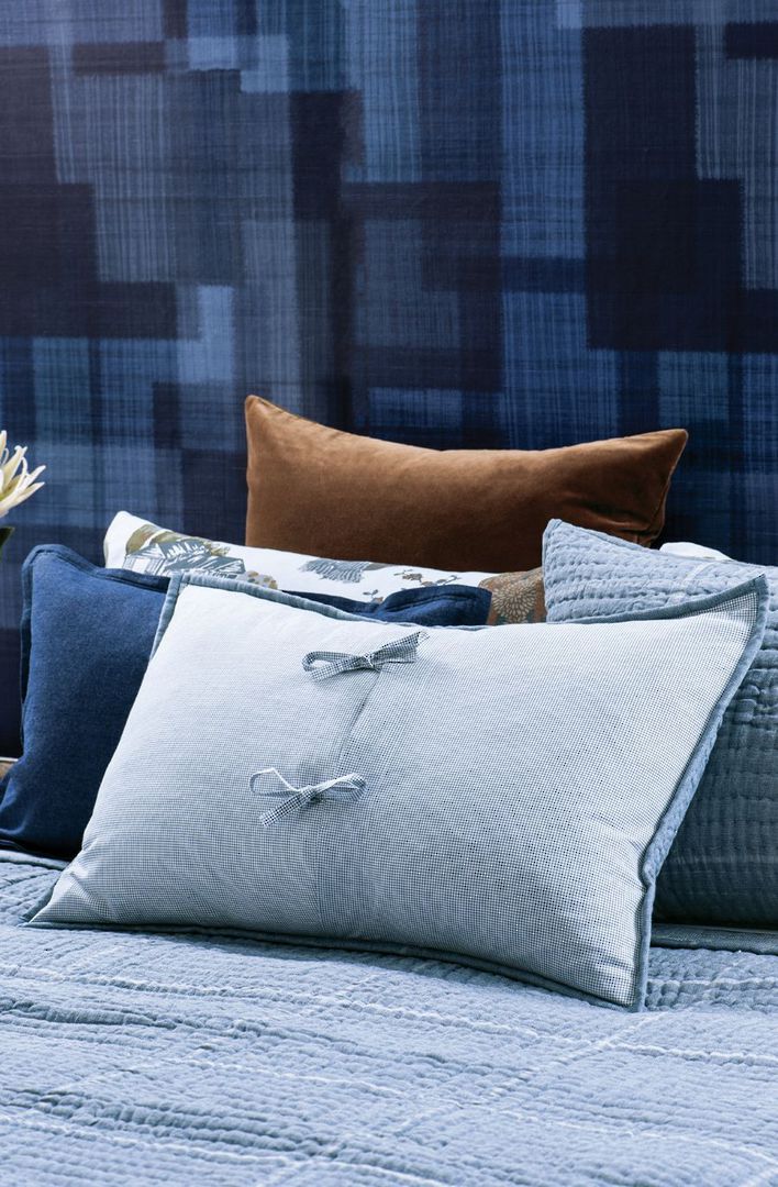 Bianca Lorenne - Quadrato Denim Blue Bedspread (Pillowcases - Eurocases Sold Separately) image 4